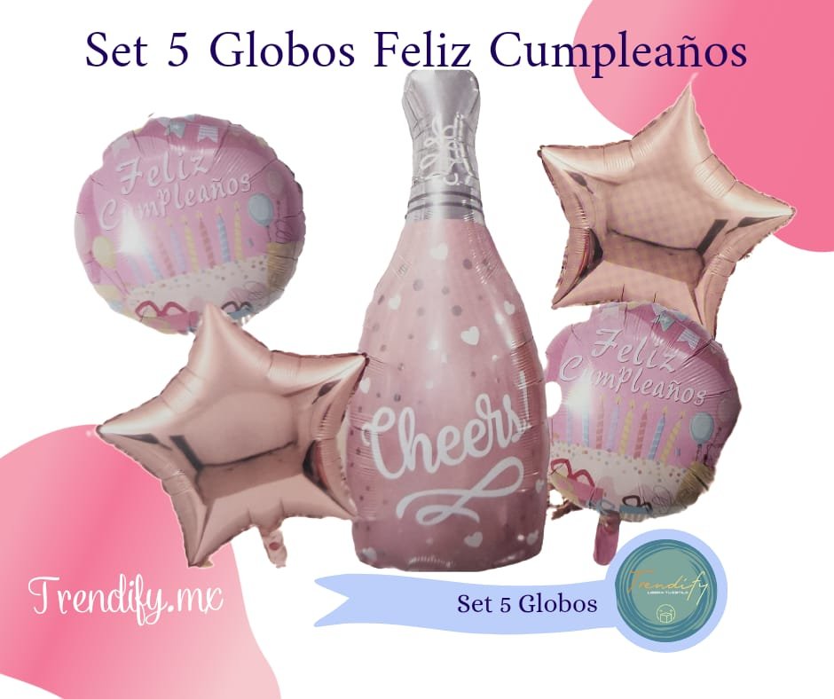 Set Globos Feliz Cumpleaños / Cheers – Trendify